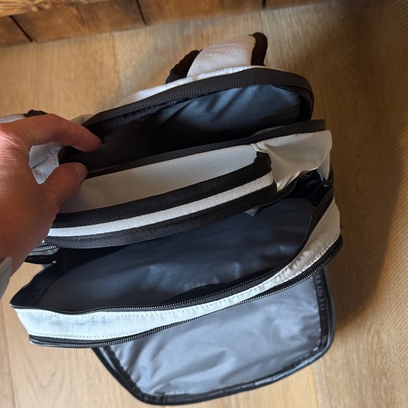 Jones Light Gray Backpack with Black Trim - Picture 4 of 5